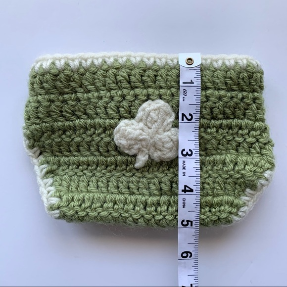 Knit Four Leaf Clover Diaper Cover - Picture 4 of 4